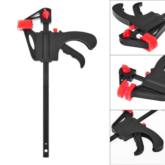 Spreader Work Bar Clamp F Clamp Gadget Tool Adjustable DIY Hand Speed Squeeze Quick Ratchet Release Clip Kit 4 Inch Wood Working