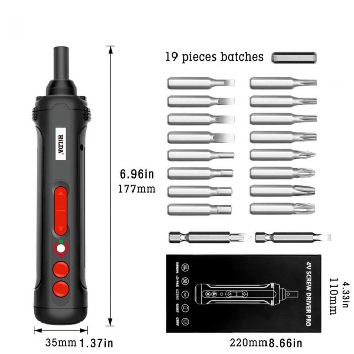 4V Mini Electrical Screwdriver Set WX240 Smart Cordless Electric Screwdrivers USB Rechargeable Handle with 26 Bit Set Drill