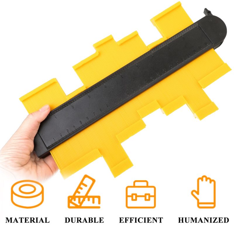 Lock Wider Contour Gauge Profile Tool Alloy Edge Shaping Wood Measure Ruler Laminate Tiles Duplicator General Tools