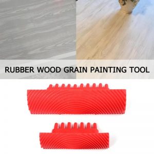 2pcs Rubber Paint Roller Cylinder Imitation Wood Grain Brush Wall Rodillo Pintura Home Wall Texture Art DIY Painting Tool Set