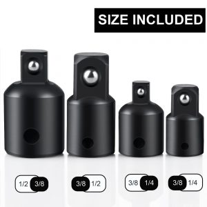 4pcs Ratchet Wrench Sockets Transform Joint 1/4" 3/8" 1/2" Socket Adapter Head Connector Kit Hand Tools Accessories