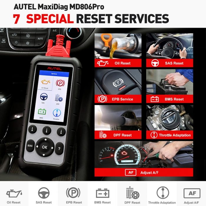 Autel MaxiDiag MD806 Pro OBD2 Scanner Car Automotive Diagnostic Tool Auto Code Reader OBDII OBD Scan Tool pk MD802 MD805 MD802