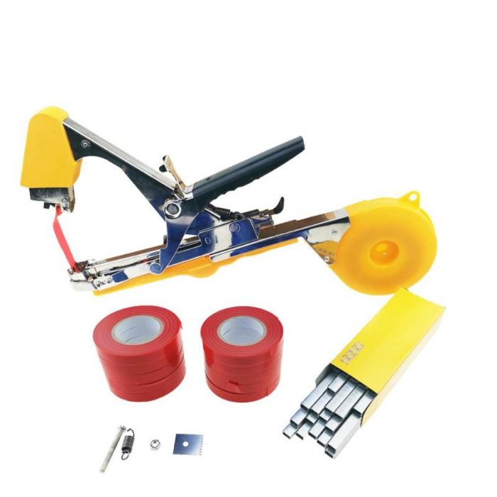 Plant Garden Tying Machine Plant Tapetool Tapener With Tape Set for Vegetable Grape Flower Branch Gardening Tying Tools