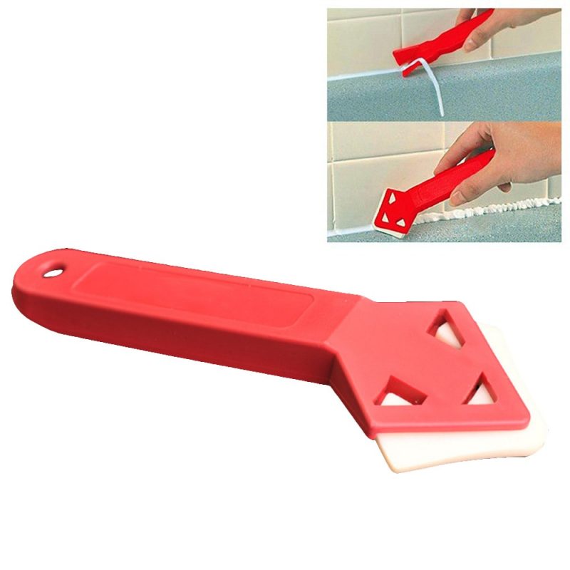 2Pc/set Silicone Glass Cement Scraper Tools Caulking Sealant Finishing Grout Floor Cleaning Tile Dirt Tool Spatula Glue Shovel