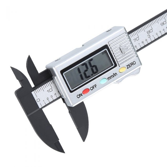 100mm LCD Digital Electronic Carbon Fiber Vernier Caliper Gauge Micrometer LCD Digital Electronic Carbon Fiber Vernier Caliper