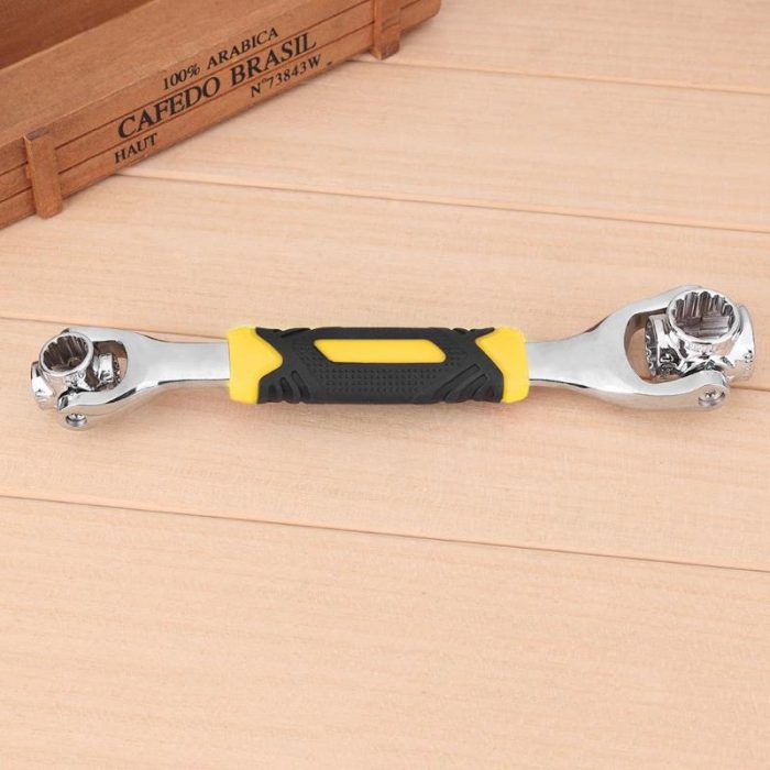 48 in 1 Socket Wrench Rotary Spanner Work with Spline Bolts 360 Degree Rotation Spanner Universal Furniture Car Repair Hand Tool