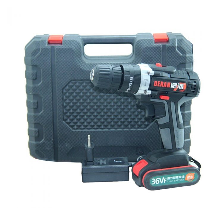 36V Electric Screwdriver with Flashlight with 2pcs Rechargeable Battery Cordless Electric Drill Power Tools 2 Speed Screwdriver