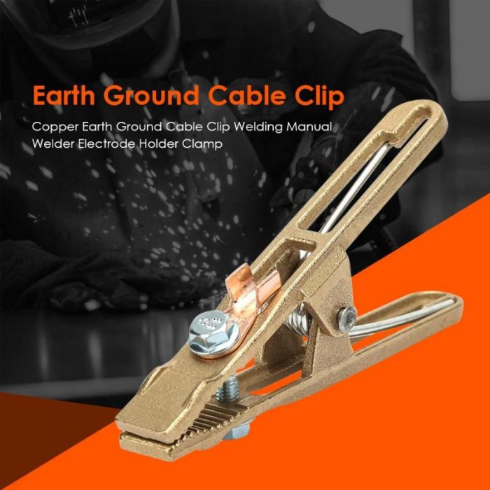 Copper Earth Ground Cable Clip Welding Manual Welder Electrode Holder Clamp Earth Ground Cable Clip for Welding Clamps Welder