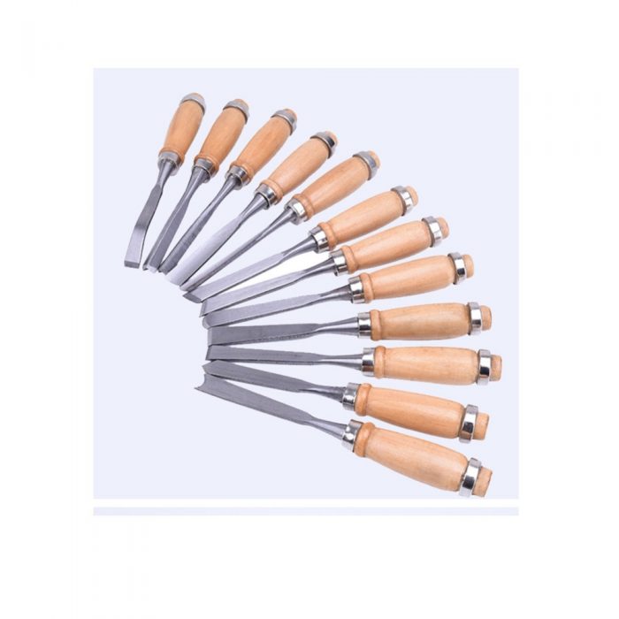 Professional 12Pcs/set Manual Wood Carving Hand Chisel Tool Set Carpenters Woodworking Carving Chisel DIY Hand Tools