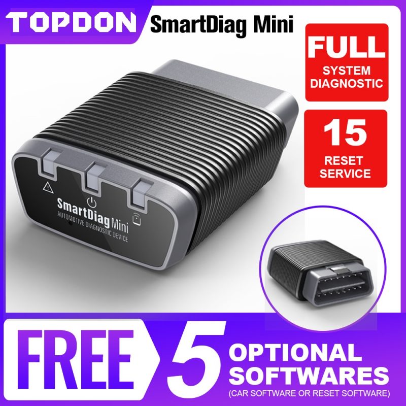 TOPDON Smartdiag Mini Bluetooth OBD2 Scanner Diagnostic Tool Code Reader Easydiag OBD Automotive Tool as THINKCAR Thinkdiag Mini