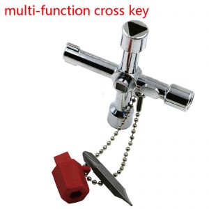 4 Way Cross Key Wrench Screwdriver Square Train Electrical Elevator Cabinet Box Meter Cabinets Bleed Radiators Hand Tool Set