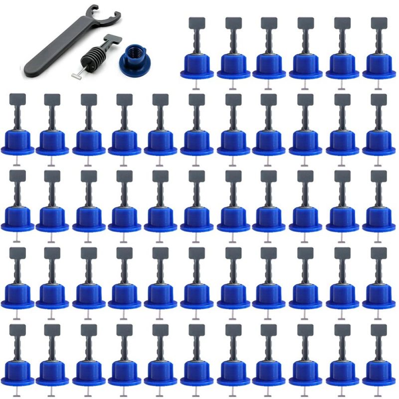 Dropship 50pcs/set Flat Ceramic Floor Wall Construction Tools Reusable Tile Leveling System Kittile Leveling System Kit For Tile