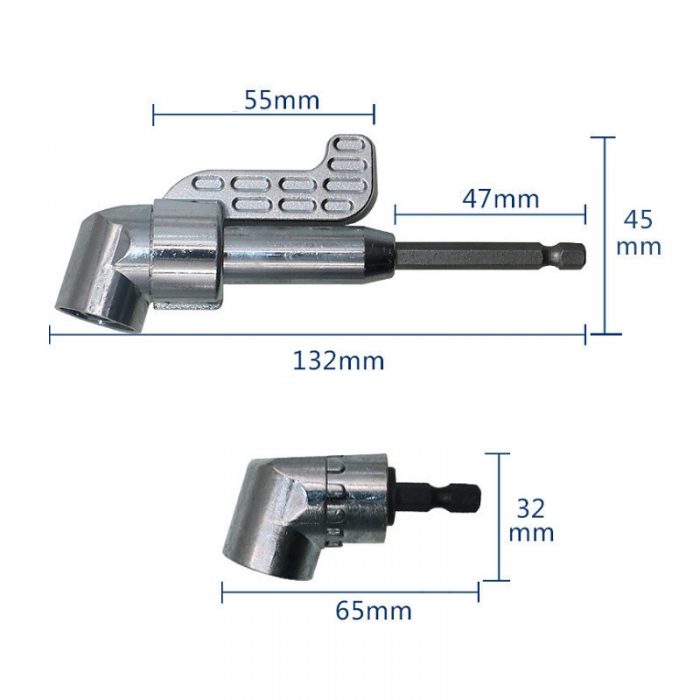 New Adjustable 105 Degree Right Angle Driver Screwdriver Hand Tools Set 1/4 Hex Shank For Power Drill Screwdriver Bits Tools