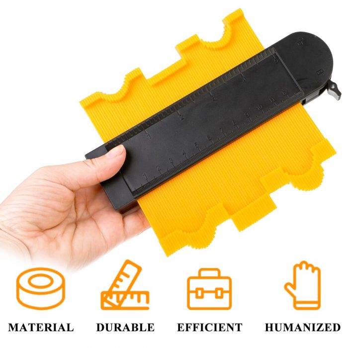 Lock Wider Contour Gauge Profile Tool Alloy Edge Shaping Wood Measure Ruler Laminate Tiles Duplicator General Tools