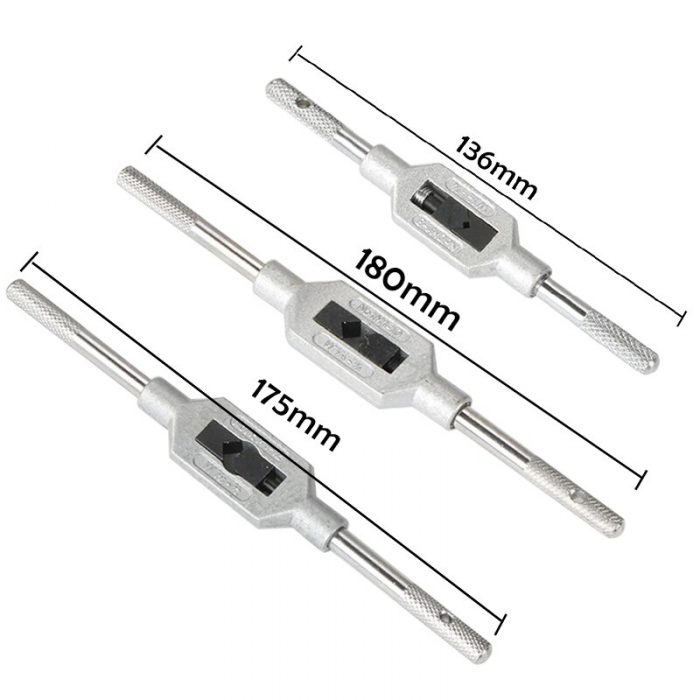 M1-8/M1-10/M1-12 Adjustable Tap Wrench For Thread Tap Handle Steel Hand Taps Holder Tapping Reamer Tools