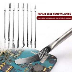 8in 1 IC Chip Repair Thin Blade Tools Set CPU Metal Remover Burin To Remove For Mobile Phone Computer CPU NAND IC Chip Repair