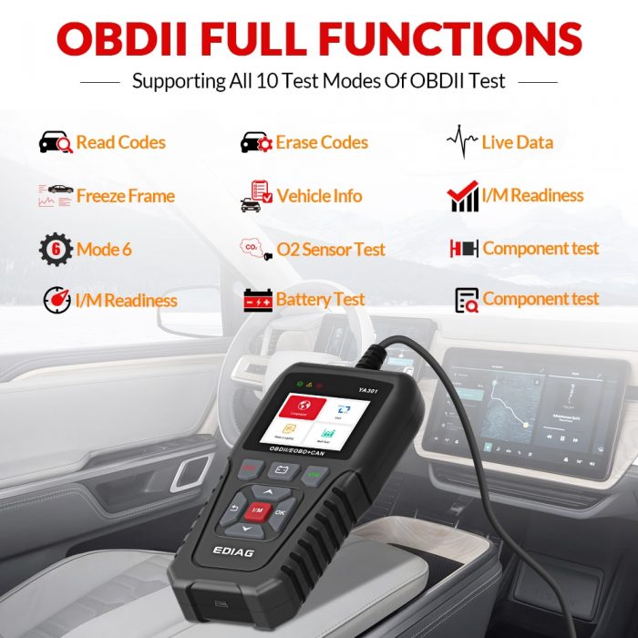 Car repair tool EDIAG OBD2 Scanner YA301 Car Code Reader for Check Engine Light PK Launch CR3008 KW850 NX501