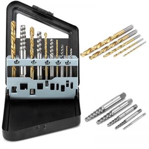 10pcs/set Cobalt Left Hand Drill Bit Broken Bolt Damaged Screw Extractor Set with Metal Case To Collect The Tools