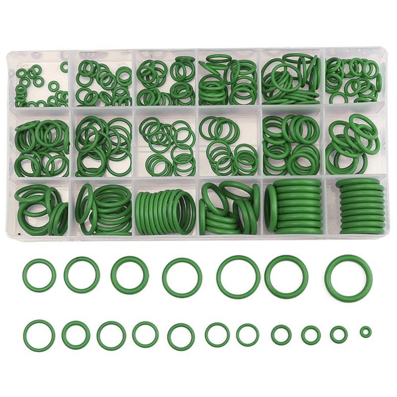 270PC Rubber Oring Seals O Ring 18 Sizes Washer for Automotive Air Conditioner Tools Hand Tool Set - Green