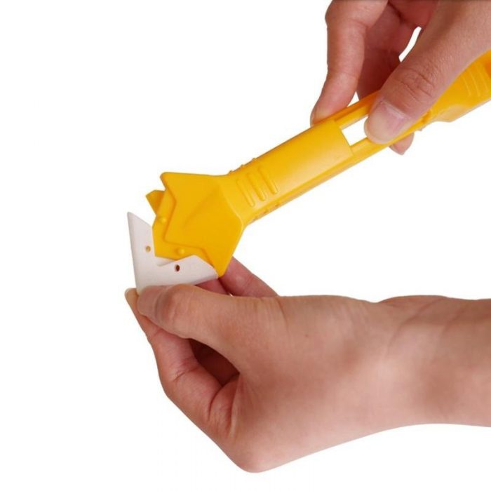 3 In 1 Silicone Remover Caulk Finisher Sealant Smooth Scraper Grout Kit Tools Household Hand Tool Accessories