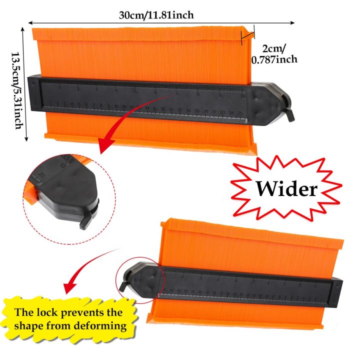 12/14/25 Marking Tool Tiling Laminate Tiles dropping Contour Gauge Plastic Profile Copy Contour Gauges Standard Wood Measuring