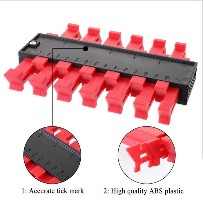 Profile Measuring Tools Deep Duplicator Tiling Laminate Woodworking Multi-functional Irregular Plastic Gauge Contour Gauge Ruled