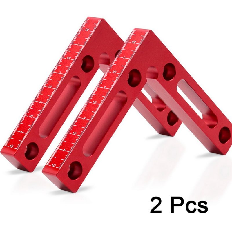 2 pc 90 Degrees L-Shaped Auxiliary Fixture Splicing board Positioning Panel Fixed clip Carpenter's Square Ruler Woodworking tool