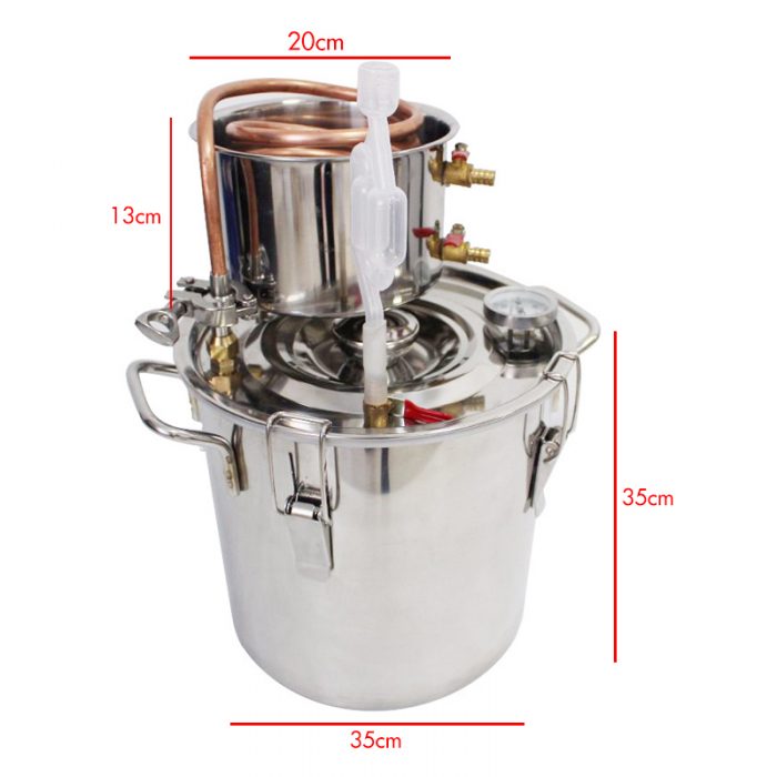 35L Alcohol Ethanol Distiller Home Brew Still Wines Making Pure Water Boiler Set